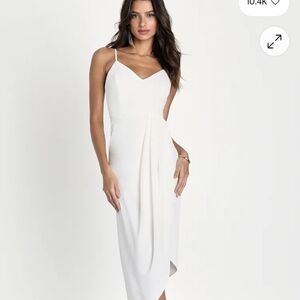 Reinette White Midi Dress